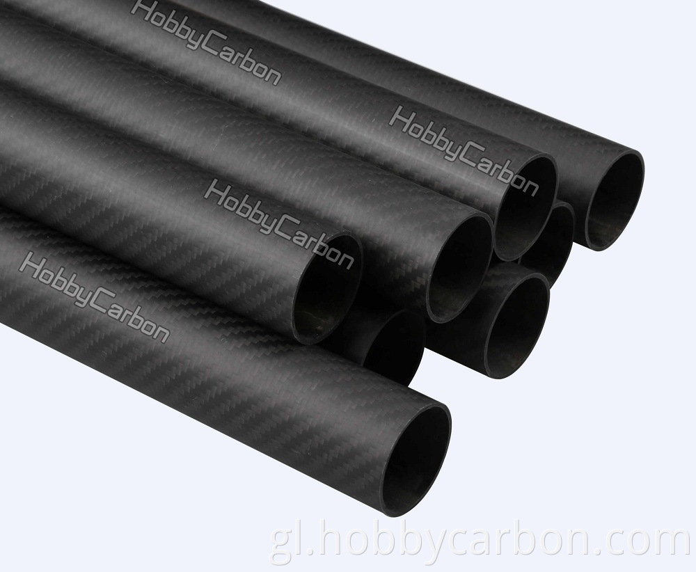 3k twill matte carbon glass tubes 25x23x500mm